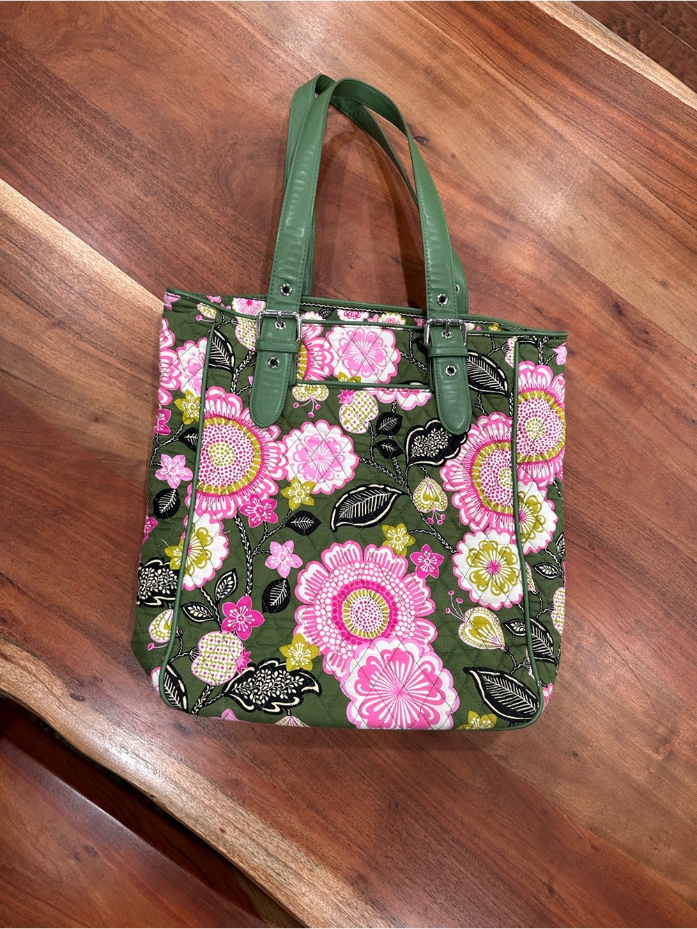 Vera Bradley buckle tote “Olivia” with limited edition leather strap